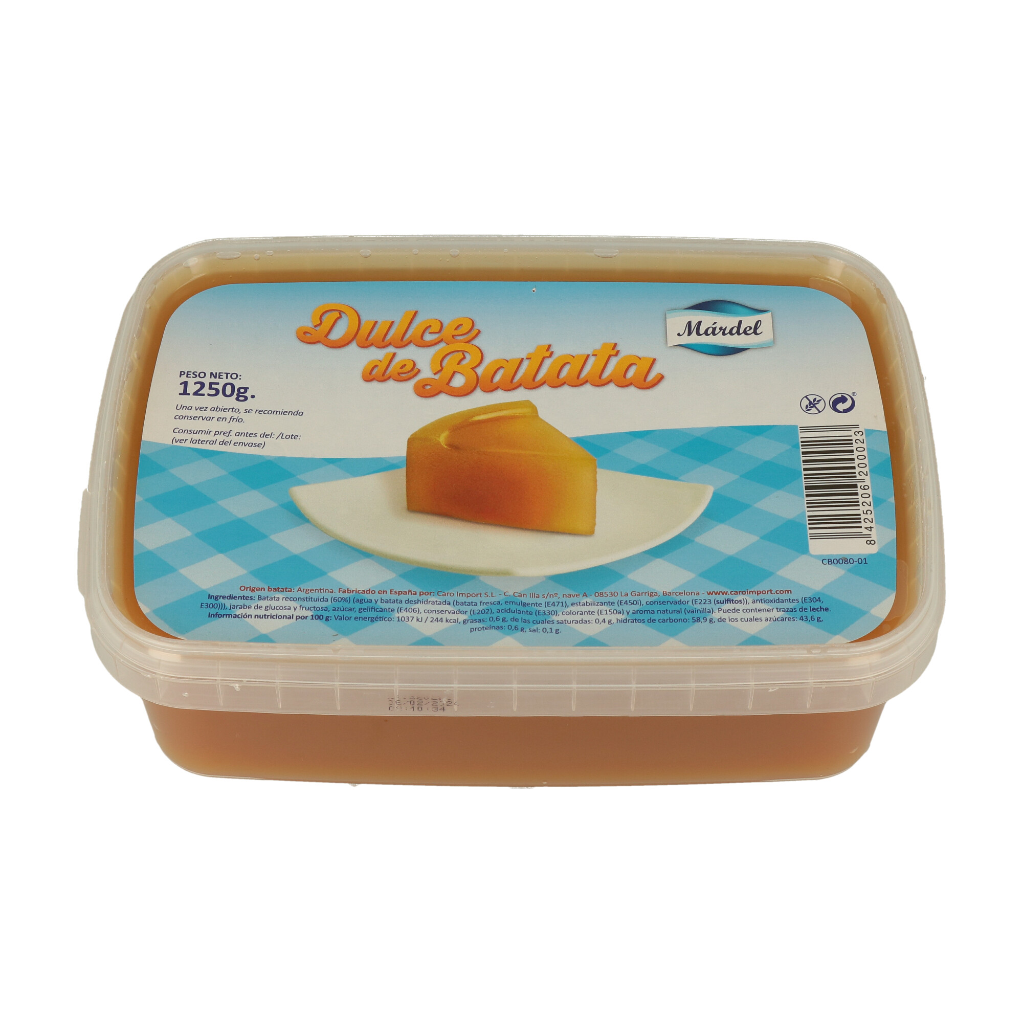 DULCE DE BATATA MARDEL x 1250 GR (CT. DA 6) - 1 DULCE DE BATATA MARDEL x 1250 GR (CT. DA 6) - 1