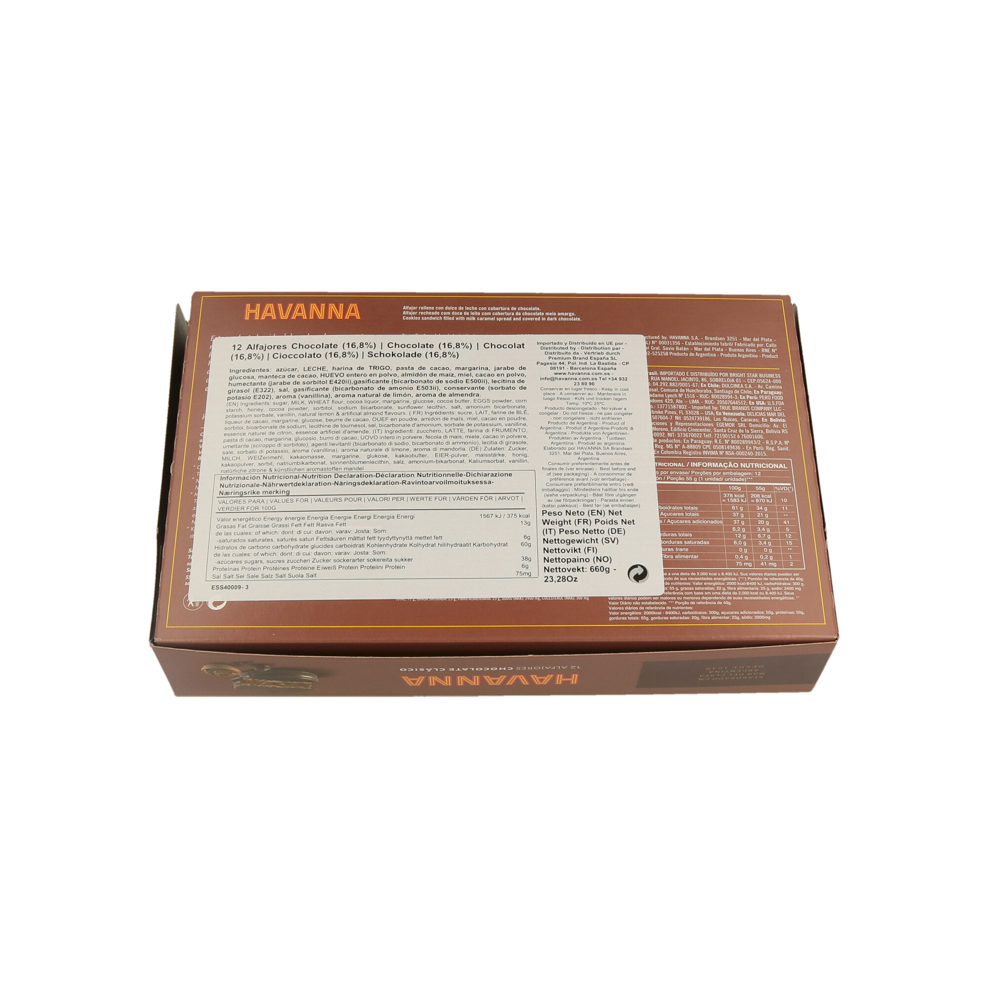 ALFAJORES DE CHOCOLATE HAVANNA 0.660 gr. (1 x 12) - 1 ALFAJORES DE CHOCOLATE HAVANNA 0.660 gr. (1 x 12) - 1