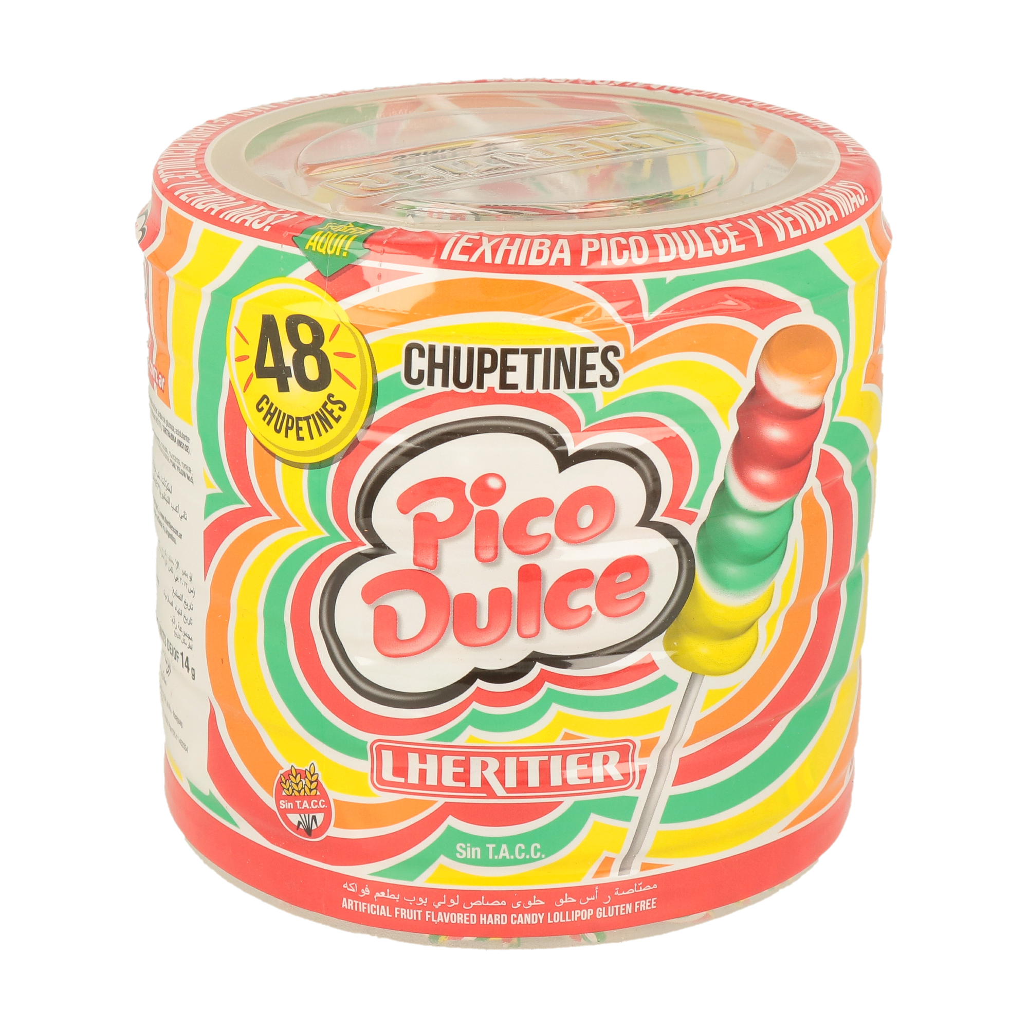 CHUPETIN PICO DULCE 48x14gr (BALDE DE 48 CHUPETINES) CHUPETIN PICO DULCE 48x14gr (BALDE DE 48 CHUPETINES)