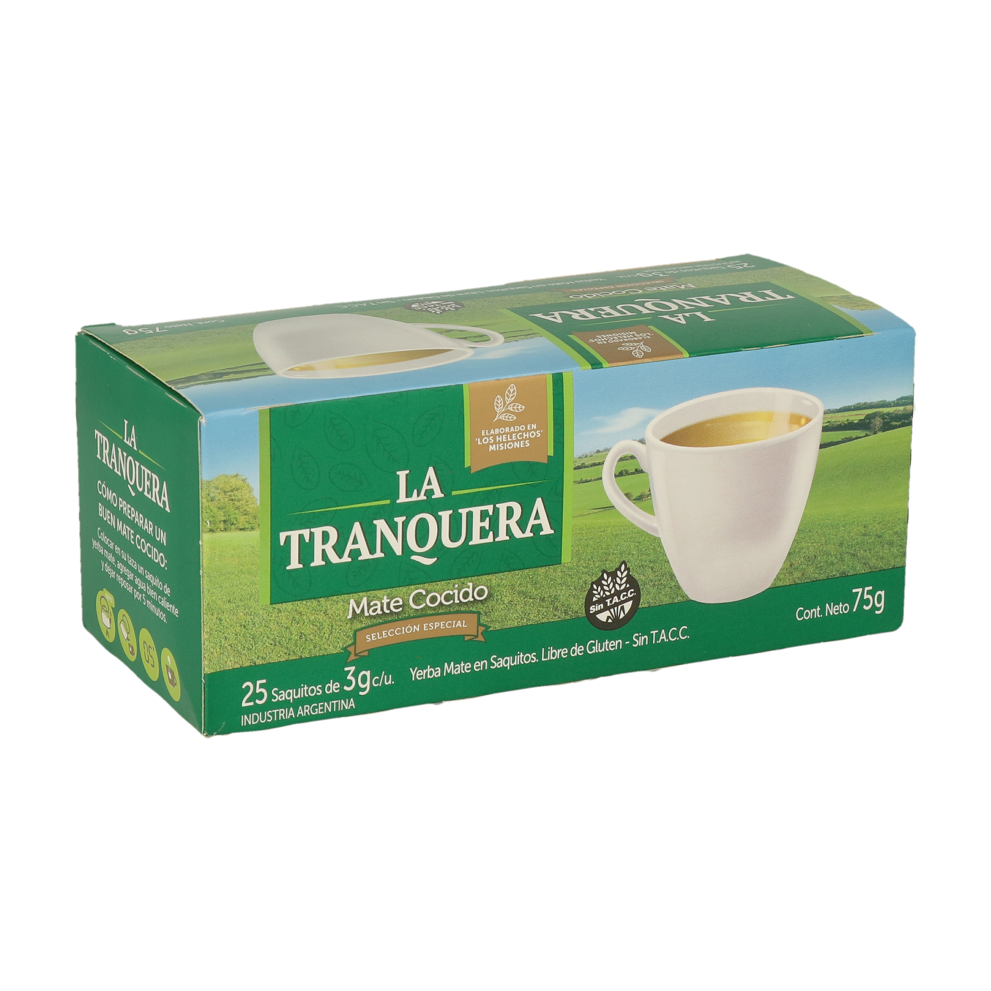 Mate cocido LA TRANQUERA 25 saquitos CT DA 24 UN