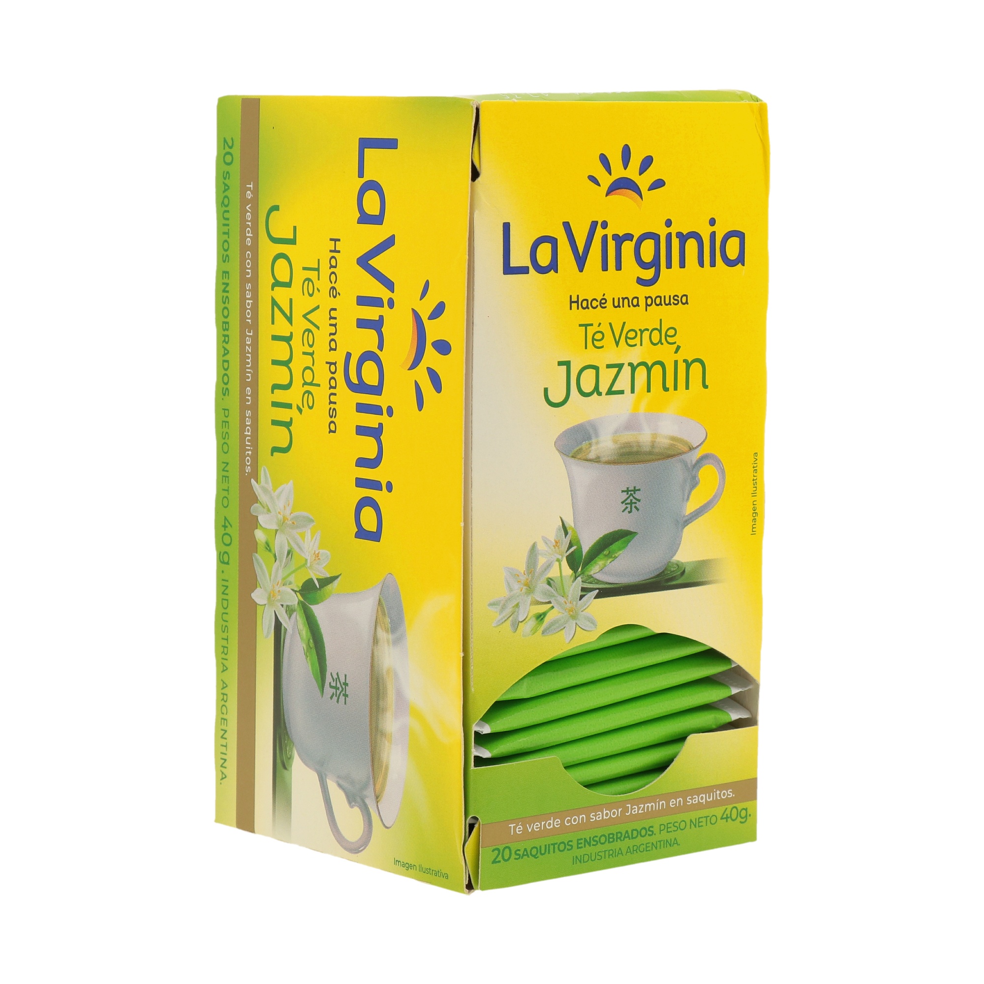 TE LA VIRGINIA VERDE Y JAZMIN  X 20 SAQUITOS UN