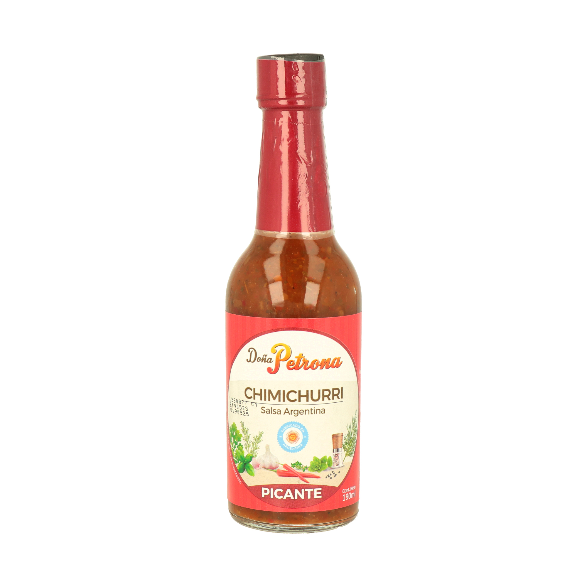 CHIMICHURRI PICANTE DONA PETRONA 1X190ML CT DA 12 PZ CHIMICHURRI PICANTE DONA PETRONA 1X190ML CT DA 12 PZ