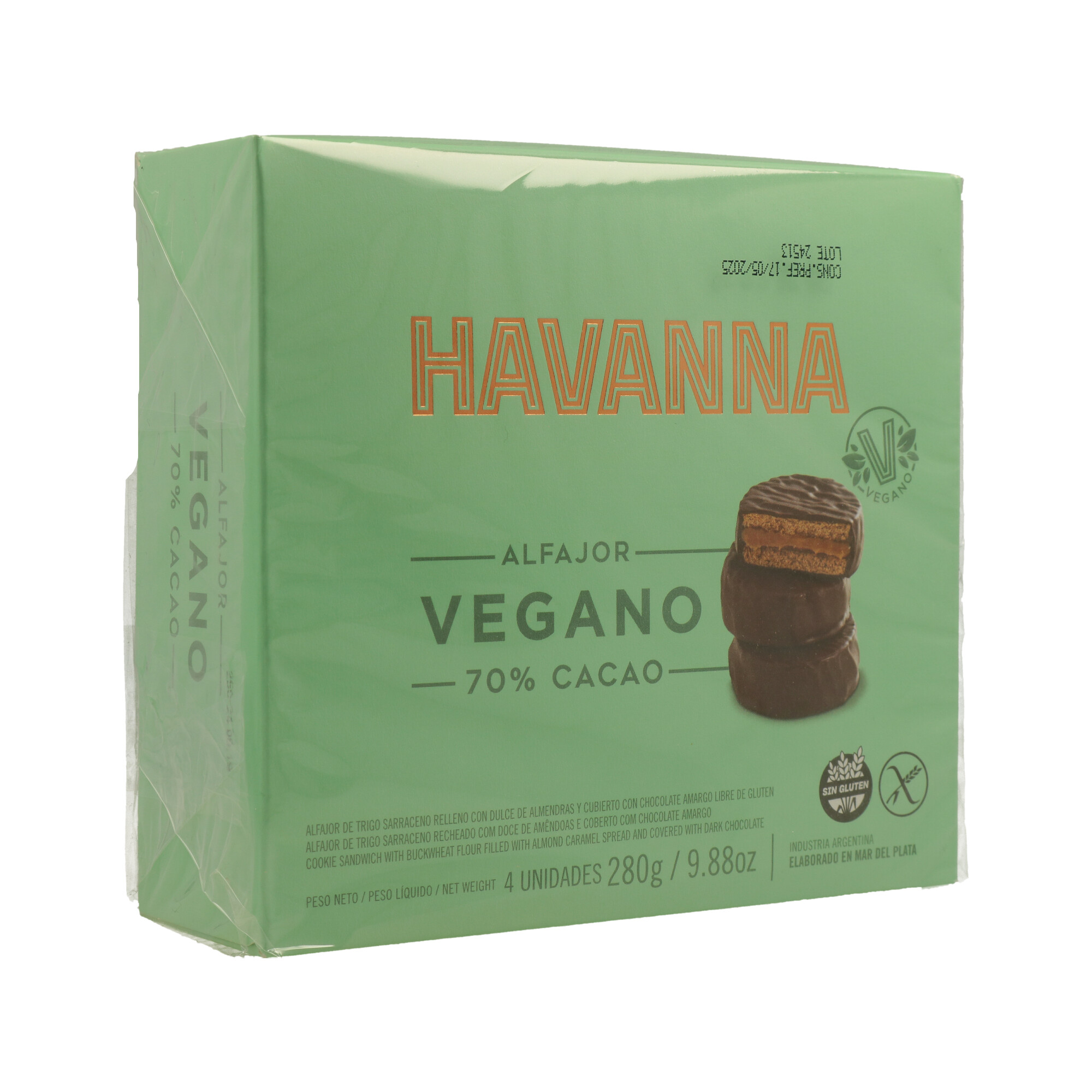 ALFAJORES VEGANO 70 % CACAO HAVANNA X 4U ALFAJORES VEGANO 70 % CACAO HAVANNA X 4U