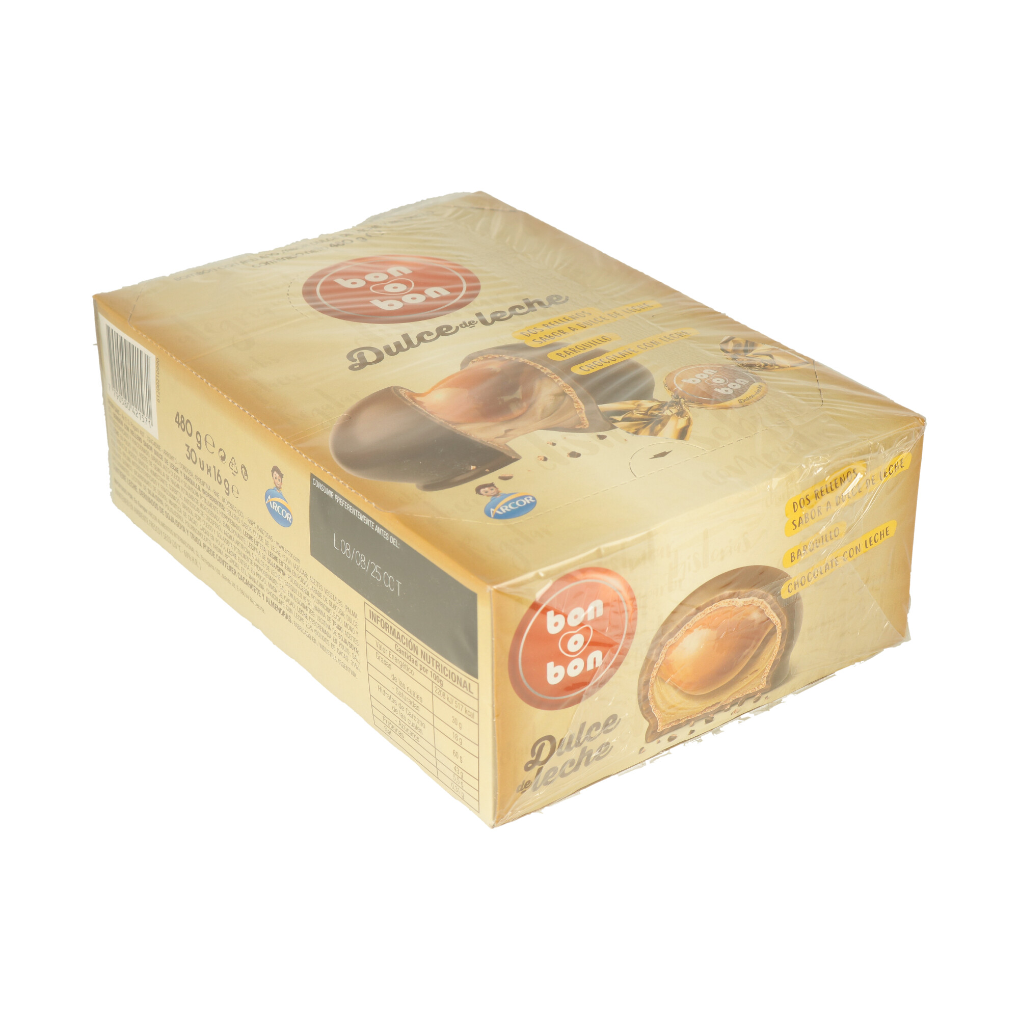 BOMBON BON O BON DULCE DE LECHE X 450 GR 30 UN BOMBON BON O BON DULCE DE LECHE X 450 GR 30 UN